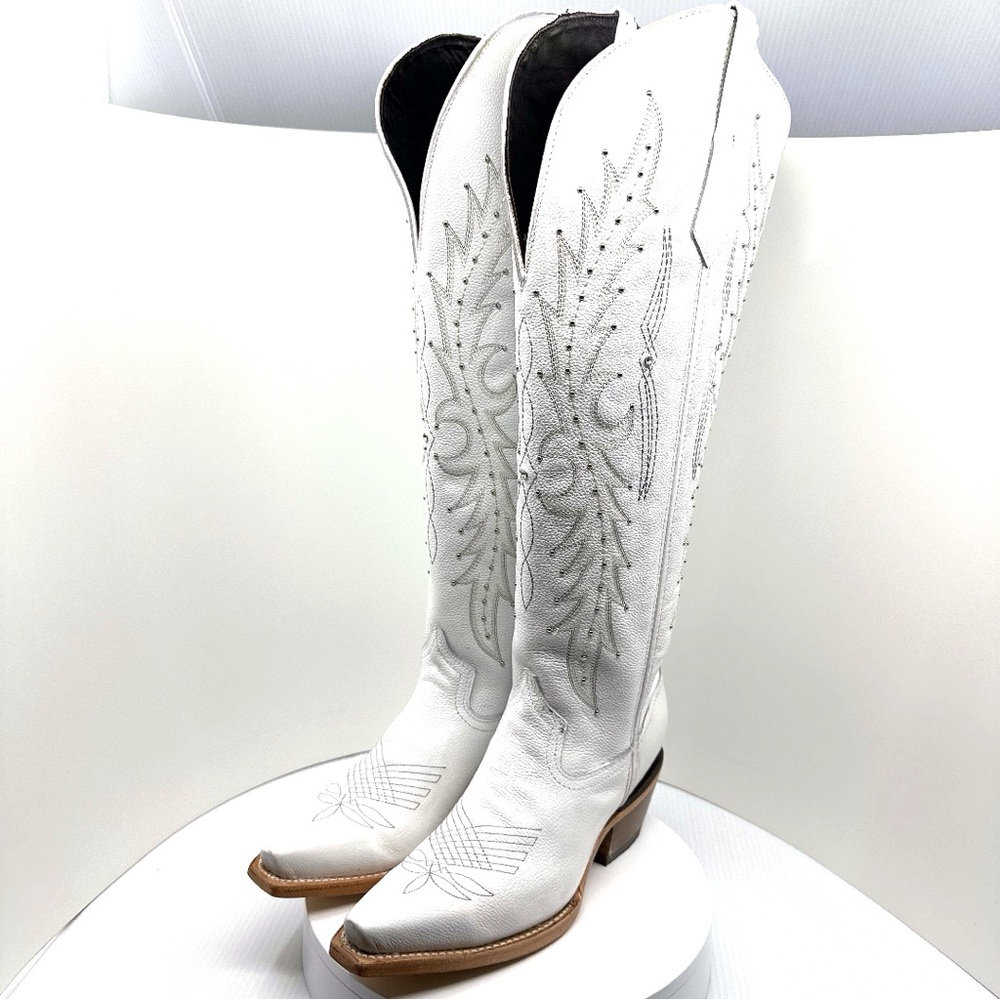 🔥NIB W/Tags ROCKEM Paulina Tall Wide Calf Friendly Snip Toe Cowgirl Boots Size 7 - Picture 6 of 17